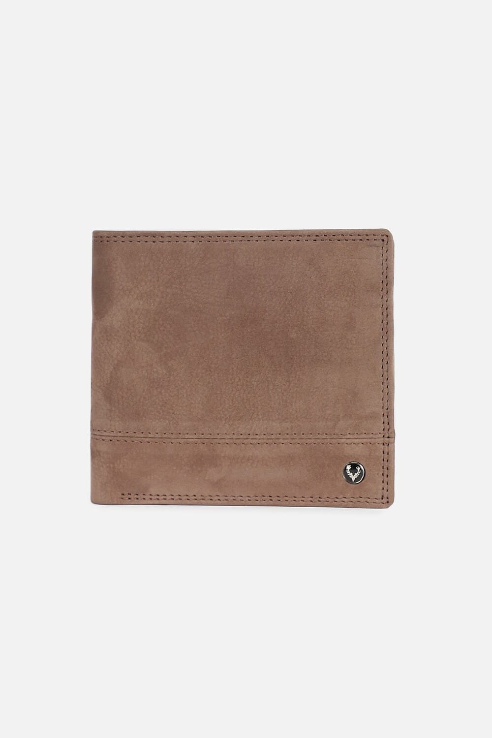 Men Brown Solid Leather Wallet