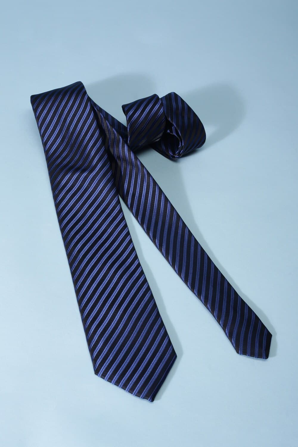 Men Navy Striped Formal Tie