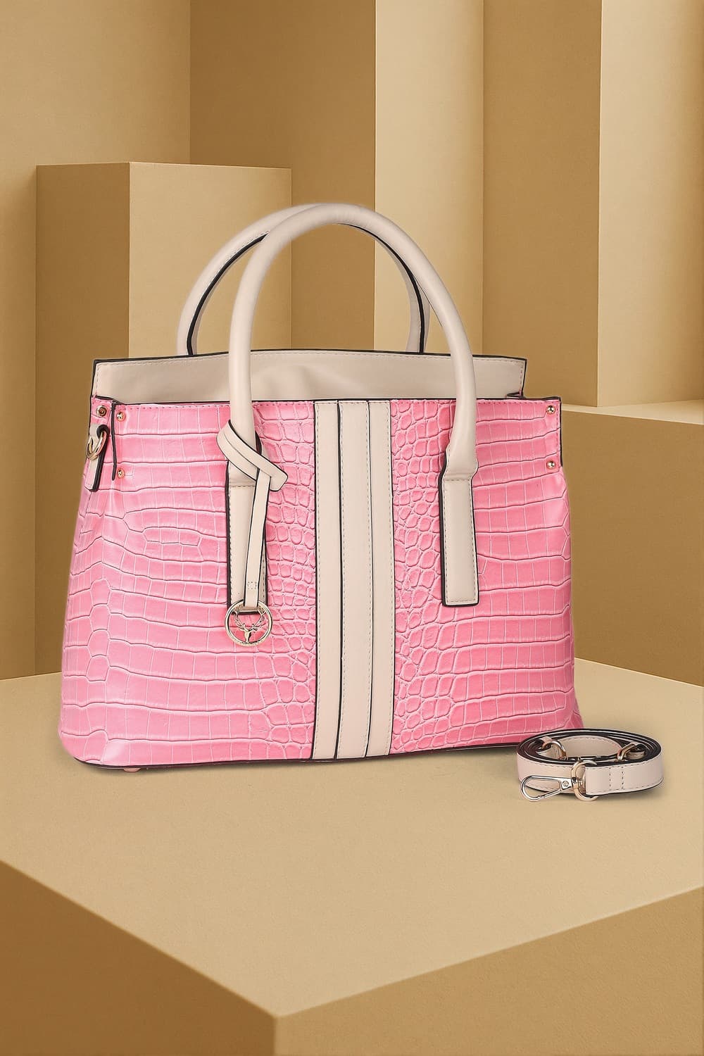 Women Pink Casual Handbag