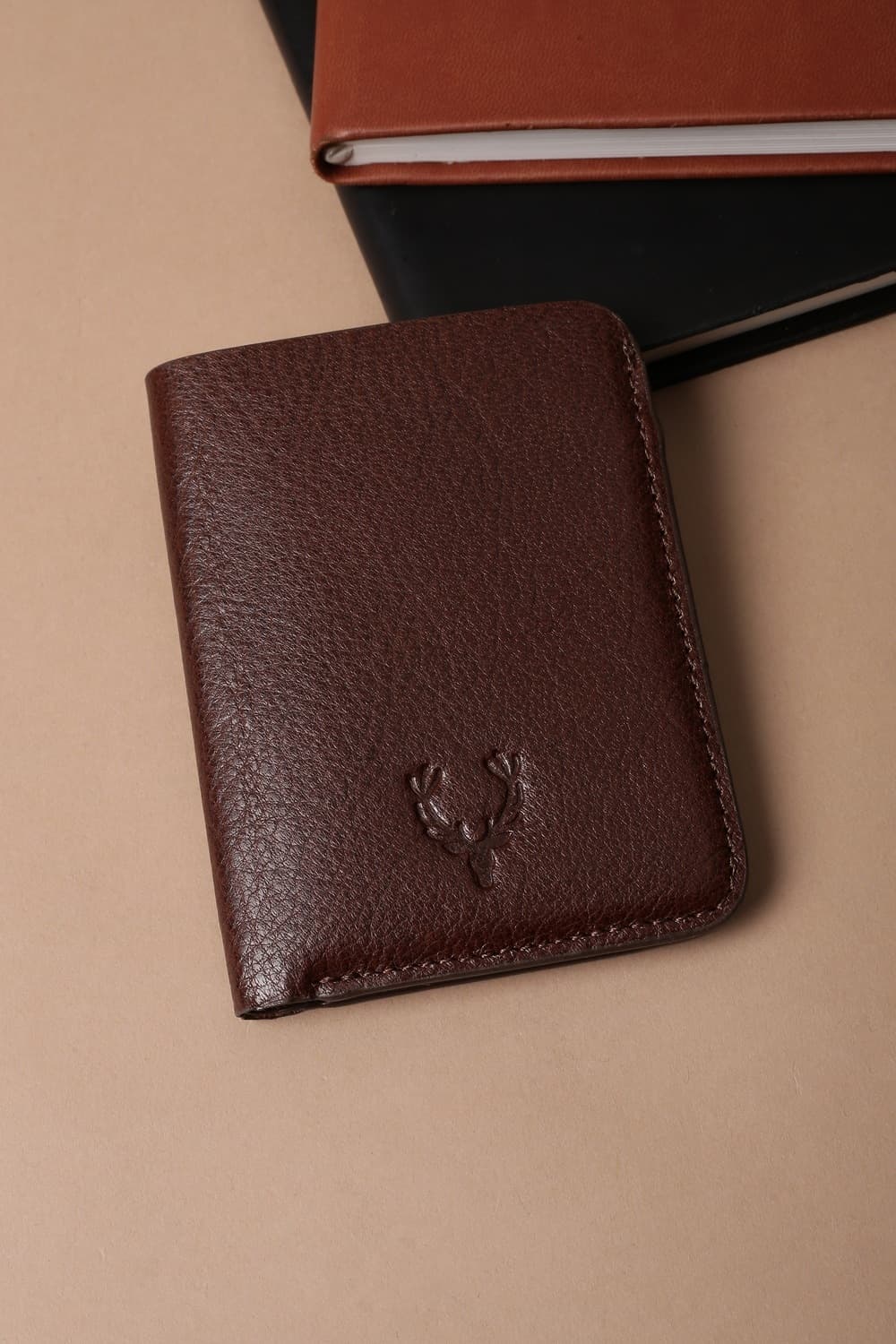 Men Brown Textured Leather Wallet