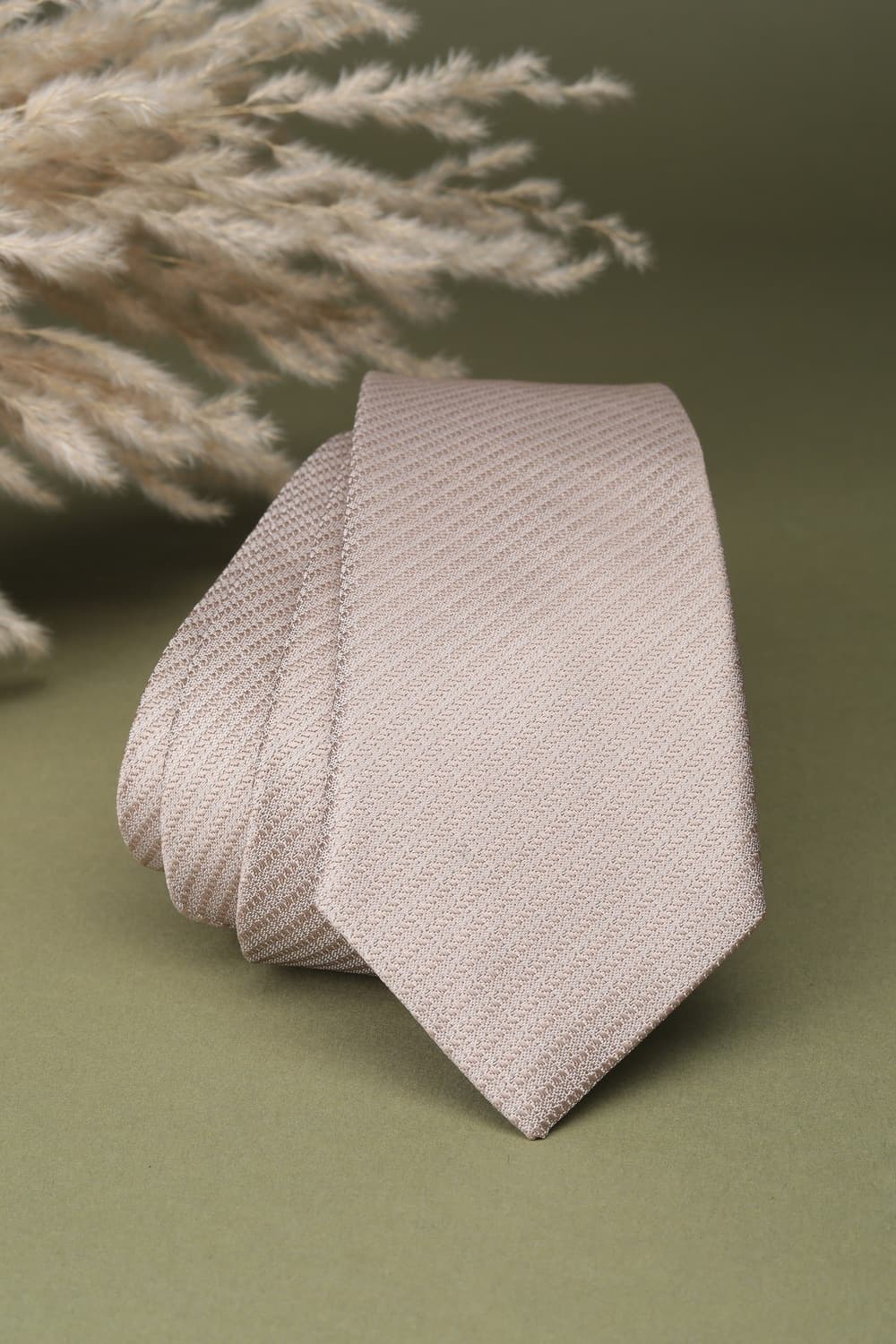 Men Beige Textured Formal Tie