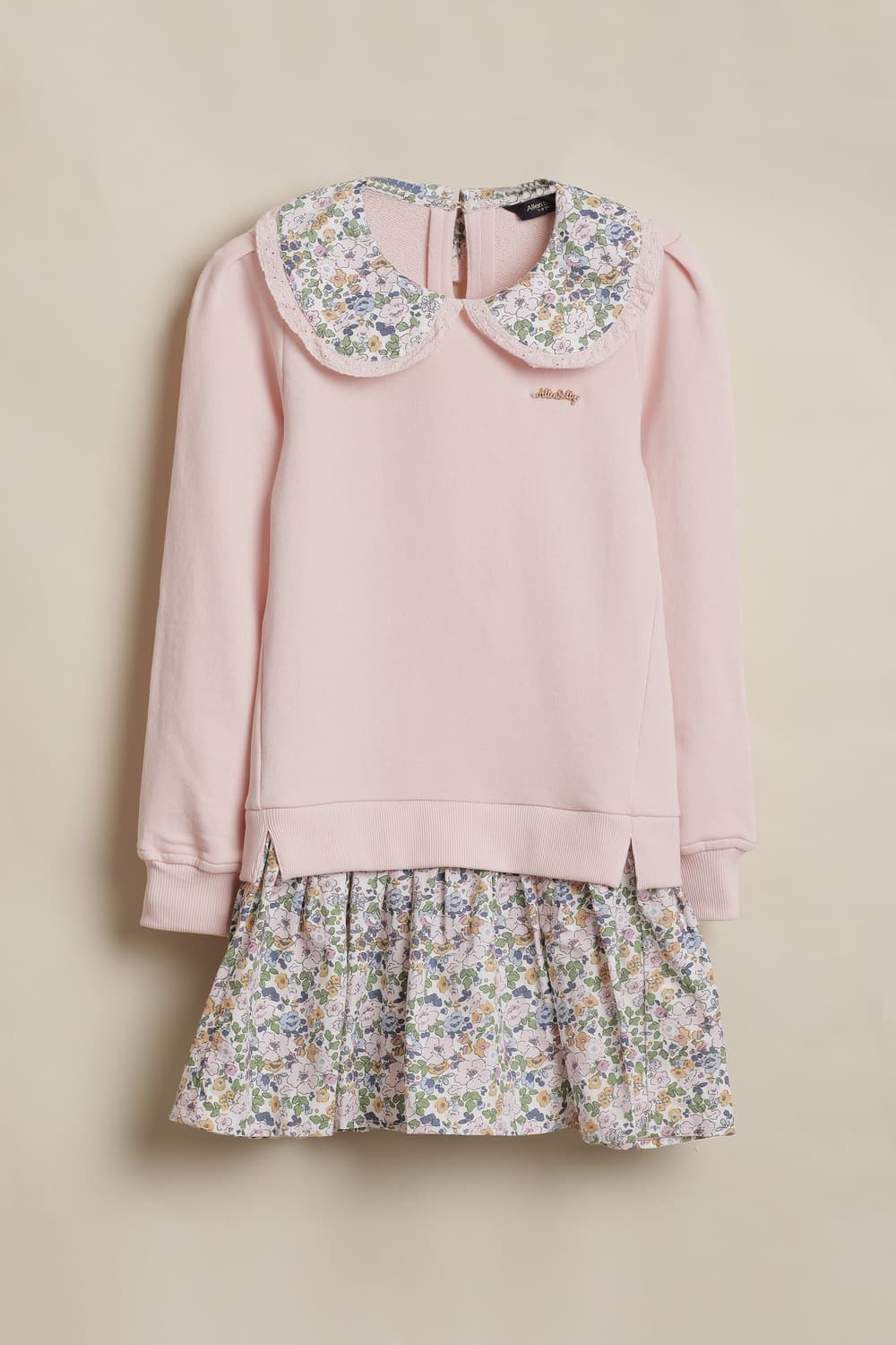 Girls Pink Print Casual Top