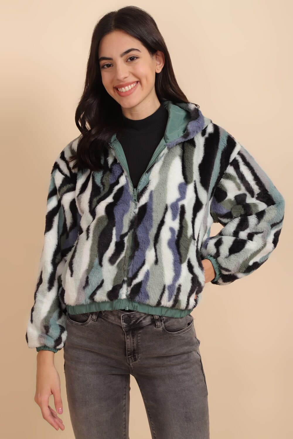 Women Multi-Coloured Printed Casual Jacket