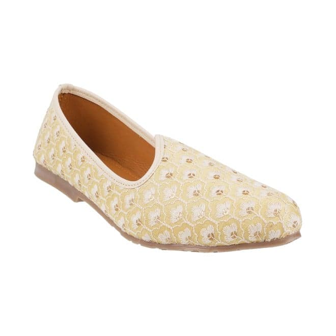 Men Beige Ethnic Mojaris