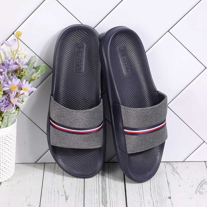 Men Blue Casual Slippers