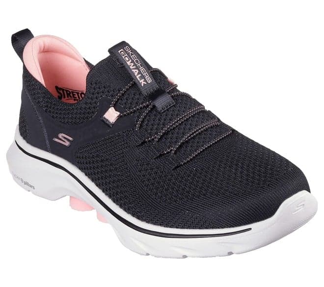 Women Black-Multi Sports Walking Shoes