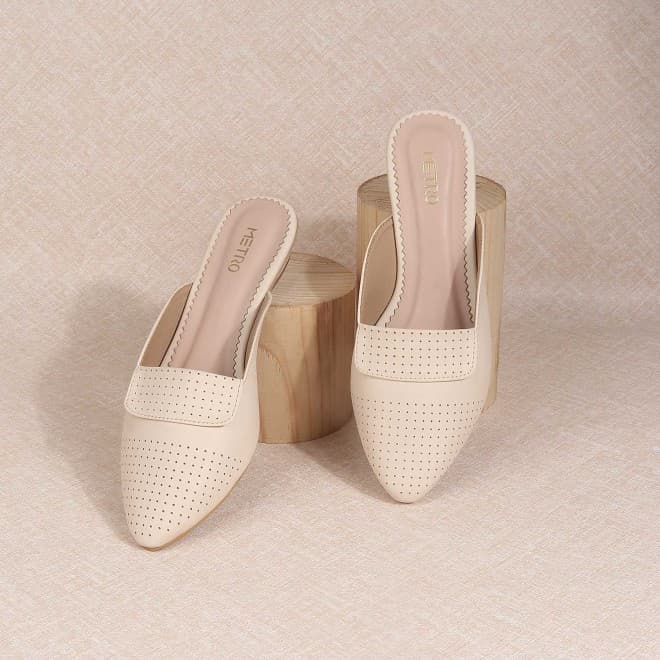 Women Beige Casual Slip Ons