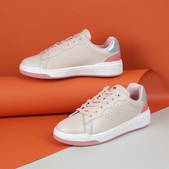 Women Peach Casual Sneakers