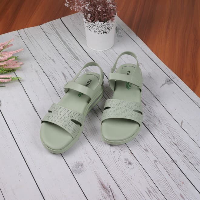 Women Green Casual Sandals